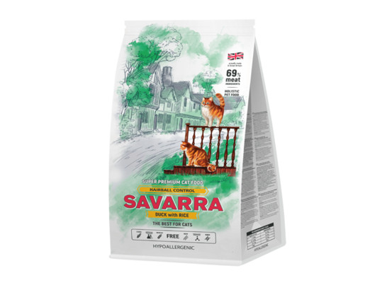 Саварра д/к 2кг Хэйрболл, утка с рисом