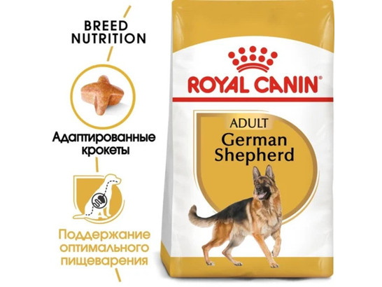Royal Canin для собак German Shepherd (Немецкая овчарка) Adult, 11.0кг 