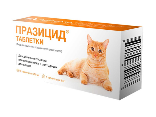 Празицид д/к /6 табл.упак/1 табл. на 3 кг, 10упак спайка, 40упак кор, Апиценна