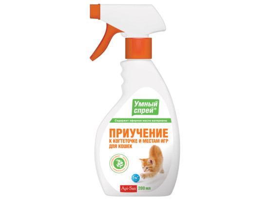 Умный спрей Приучение к когтеточке д/к 200 мл, 10 шт.упак, Апиценна