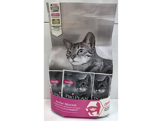 Корм Про План д/котят 1,5кг + 3пауча*85г Деликат, Чувств. пищев., Индейка