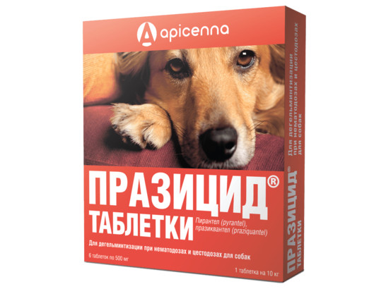 Празицид д/с 6 табл.упак, 10упак спайка, 40упак кор, Апиценна