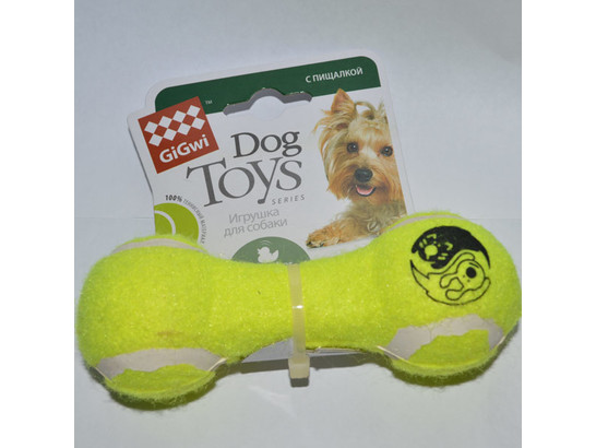 Игрушка д/с Gigwi CATCH & FETCH Гантель с пищалкой средняя, 18см