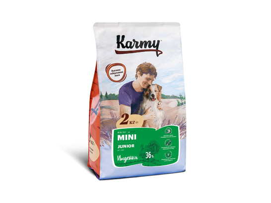 Карми для щенков мелк. пород 2кг Индейка, Karmy, сух.корм