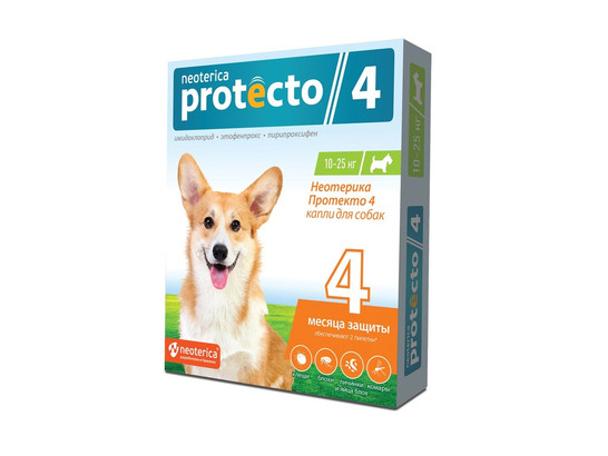 Капли Протекто д/с 10-25 кг /P303/2 пип.упак/Неотерика/20 упак.кор/