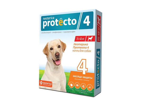 Капли Протекто д/с 25-40 кг /P304/2 пип.упак/Неотерика/20 упак.кор/