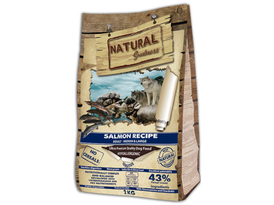 Natural Greatness Salmon Recipe Sensitive Adult Medium & Large для собак 2кг, сухой корм