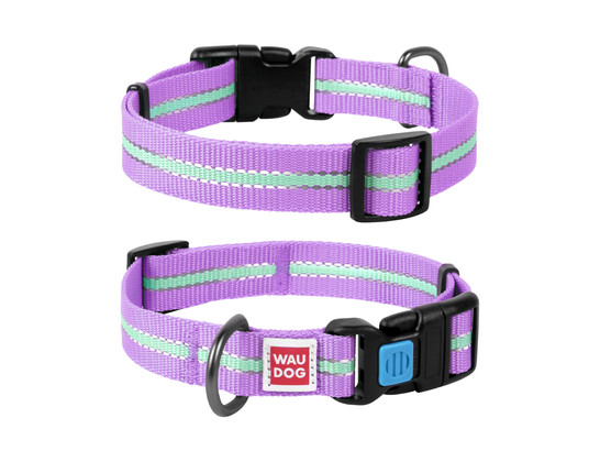 Ошейник 25мм 35-58см светонакопительный Waudog Nylon, Коллар