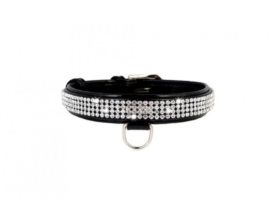 Ошейник 20мм 30-39см с украшением полотно страз CoLLaR brilliance, Коллар