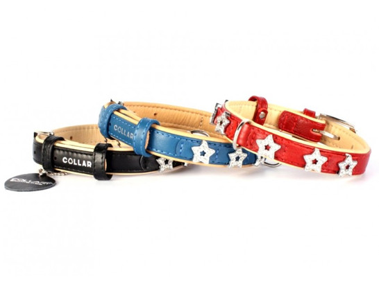 Ошейник 20мм 30-39см двойной с украшениями Звездочка CoLLaR brilliance, Коллар