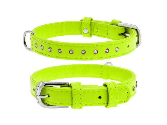 Ошейник 9мм 19-25см с клей.стразами Waudog Glamour, Коллар