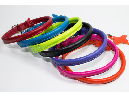 Ошейник 10мм 33-41см круглый Waudog Glamour, Коллар