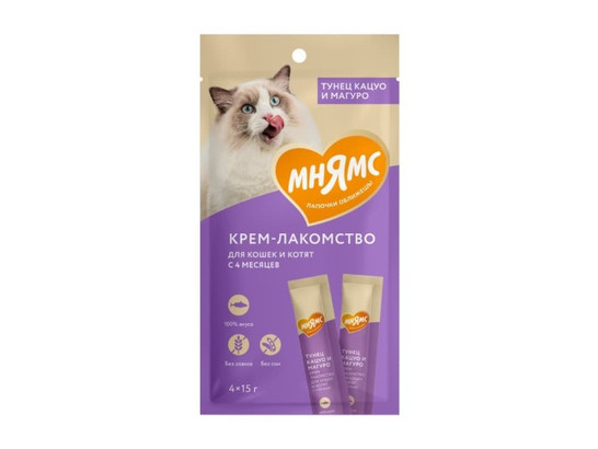 Мнямс д/к 60г Крем-лакомство 15г*4шт