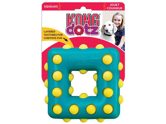 Игрушка для собак Конг Дотц Квадрат, малый 9см, Kong Dotz