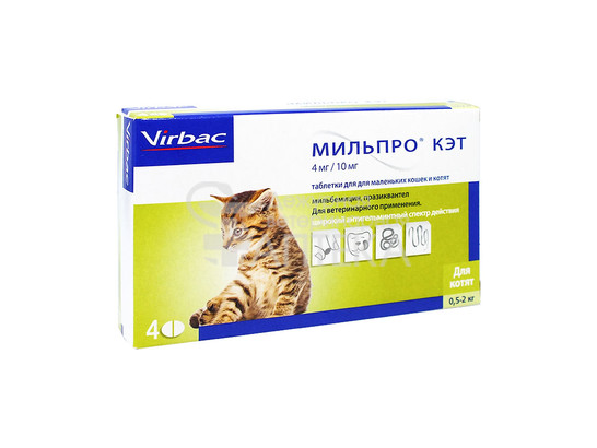 Мильпро кэт д/котят, 4 таб упак