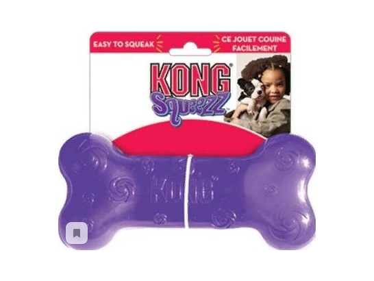 Игрушка для собак Конг Сквиз Косточка средняя 15см, Kong