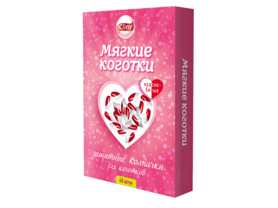 Когти мягкие, красно-белые,К207,26 шт. упак, Неотерика