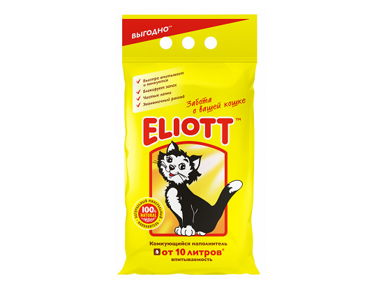 Наполнитель Элиот Клампинг 10л (5кг), Eliott Clumping