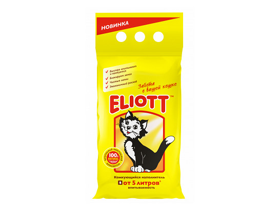 Наполнитель Элиот Клампинг 5л (2,5кг), Eliott Clumping