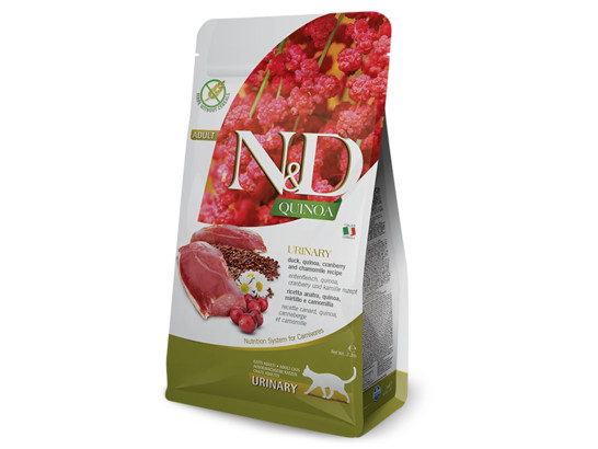 Фармина ND QUINOA беззерновой д/к 300г Уринари проф-ка МКБ, Утка и Киноа, сухой корм