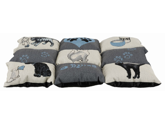Подстилка Трикси Patchwork Cat 55*45см, серый/светло-синий