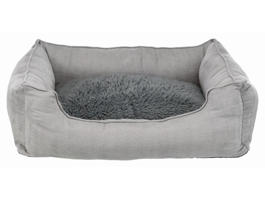 Лежак Трикси Thermo Bed с бортиком и теплоотражающей вставкой 65*50см, серый