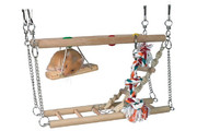 Игрушка д/грызунов Трикси Лестница подвесная двойная с веревкой 27,5*1,5*16см