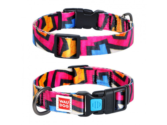Ошейник 25мм 35-58см WAUDOG Nylon с рисунком Граффити, Коллар
