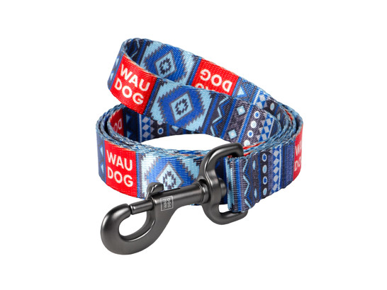Поводок 10мм 122см Waudog Nylon с рисунком Этно, Коллар