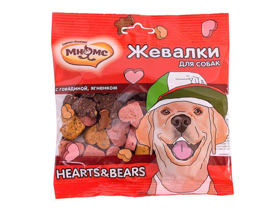 Мнямс д/с Жевалки HEARTS&BEARS с говядиной и ягненком