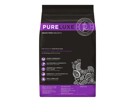 PureLuxe 1,81кг д/собак мелк. пород с Индейкой, лососем и горошком, сух.корм - холистик