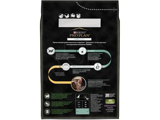 Pro Plan LiveClear для кошек Sterilised, 2.80кг