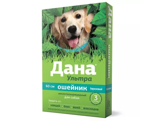 Дана® Ультра ошейник инсектоакарицидный (для собак, 60 см), бирюзовый