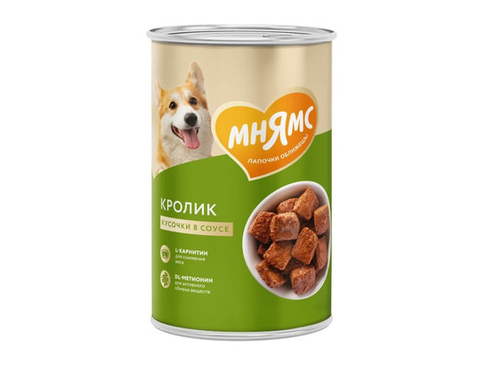 Мнямс Кусочки в соусе д/с 400г Фитнес, Кролик, конс.