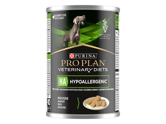 Pro Plan Veterinary Diets для щенков и взр.собак Hypoallergenic (HA), 0.400кг, конс.