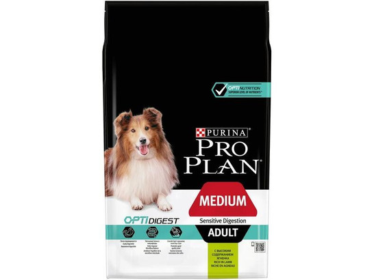 Pro Plan для собак средних пород Medium Adult Чувств.пищ., Ягненок, 7.0кг