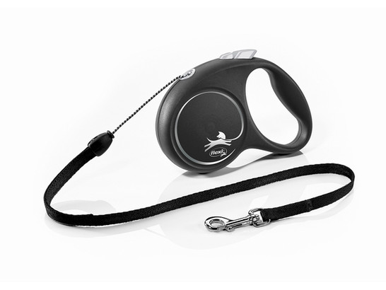 Поводок-рулетка Flexi Black Design cord S 5m 12 kg