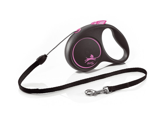 Поводок-рулетка Flexi Black Design cord S 5m 12 kg