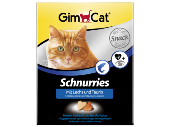 GIMCAT Сердечки с лососем и таурином 420 г (30011)