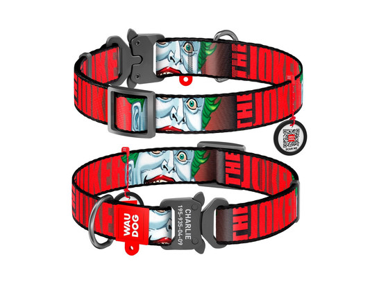 Ошейник 25мм 31-49см Waudog Nylon Джокер