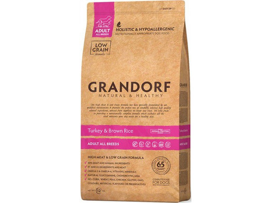 Сухой корм GRANDORF DOG Turkey&Rice All Breeds (индейка с рисом для собак всех пород) 3кг.