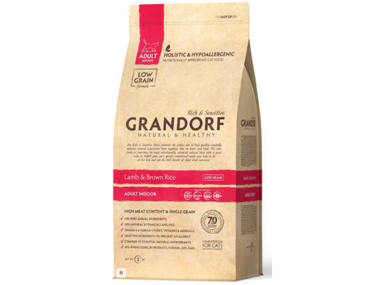 Сухой корм GRANDORF CAT Lamb&Rice INDOOR (Ягненок с рисом для кошек) 400г