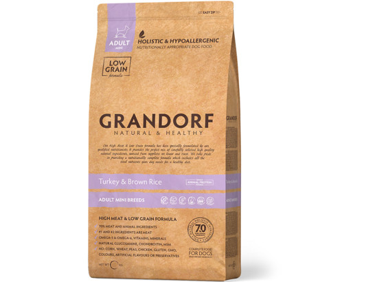 Сухой корм GRANDORF DOG Turkey&Rice MINI (индейка с рисом для собак мини пород) 1кг