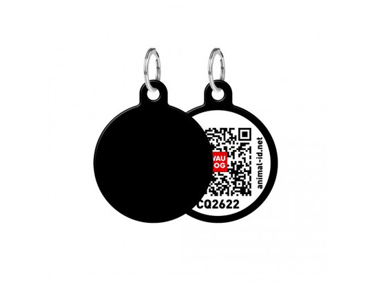Адресник с QR-паспортом, круг, без рисунка d-30мм, Waudog Smart ID, Коллар