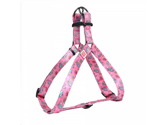 Шлейка 15мм 40-55см Waudog Nylon с рисунком Единороги