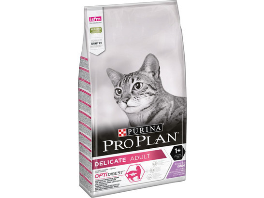 Pro Plan для кошек с чувствительным пищеварением DELICATE Adult, индейка, 10.0кг