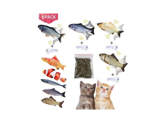 Интерактивная игрушка Рыбка Форель (USB) с кошачьей мятой 20см