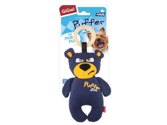 Игрушка д/с Gigwi Медведь с пищалкой 26см, текстиль