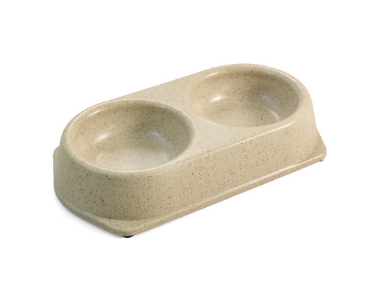 Миска Триол Natural двойная из бамбука, 0,18*2л