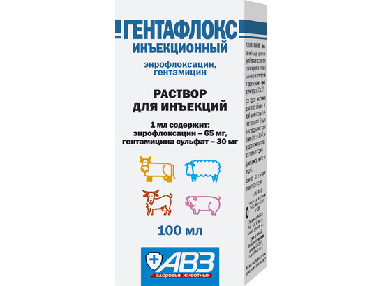 Гентафлокс 100мл инъекц.,50фл в кор
